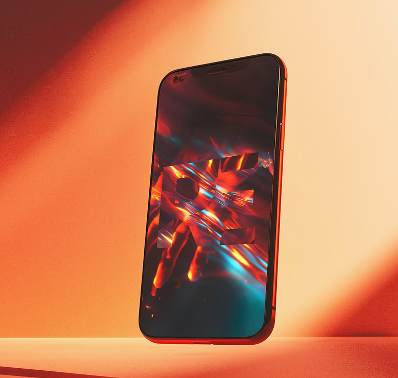 REIMAGINE mobile app with abstract 3D render